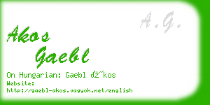 akos gaebl business card